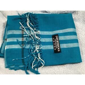100 pashmina scarf wrap shawl Blue Soft